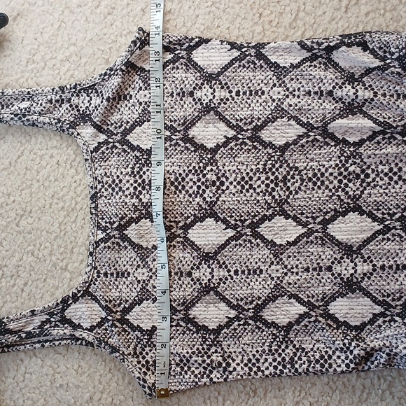 Caution To The Wind Ribbed Snake Skin Print Bodysuit - Picture 6 of 7